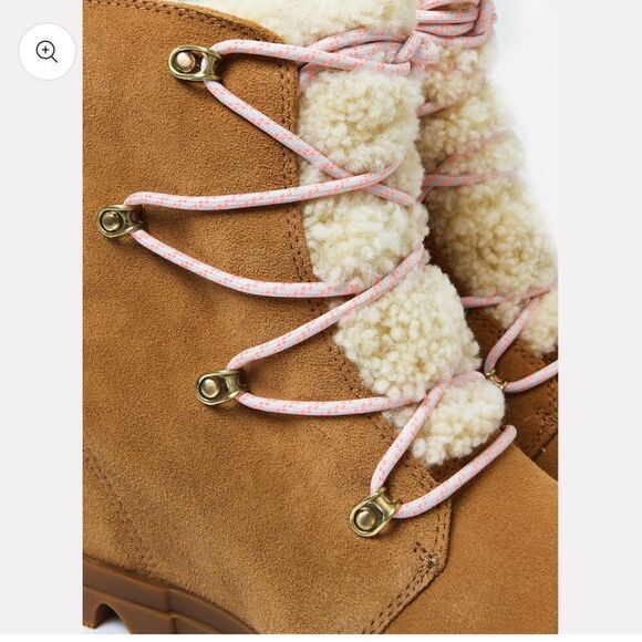 Sorel Joan Of Arctic Wedge Cozy Waterproof Suede Shearling Bootie 10 New in box - Picture 3 of 13